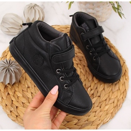 Black eco leather sneakers Big Star EE374001 1