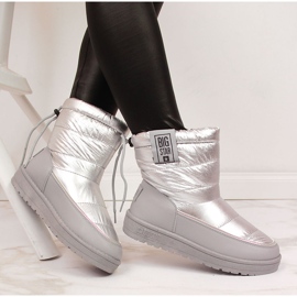 Women's silver insulated snow boots Big Star II274118 1