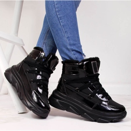 Women's black platform snow boots Big Star II274311 1 Women's black platform snow boots Big Star II274311 1