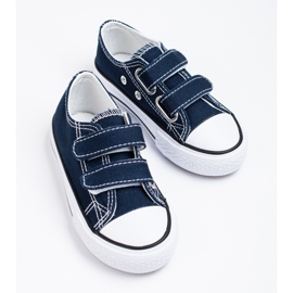 Children's navy blue Shelovet velcro sneakers 1