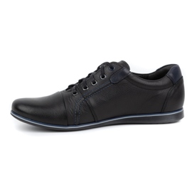 Kampol Men's leather casual shoes 39 / 5KAM black 1