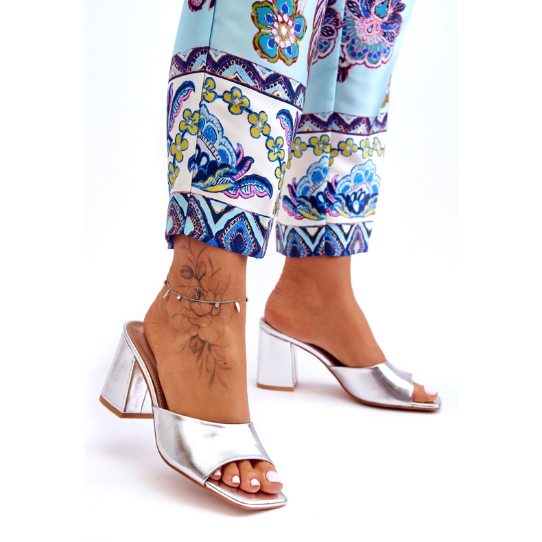 Silver eco-lebal eco-leather flip flops 1 Silver eco-lebal eco-leather flip flops 1