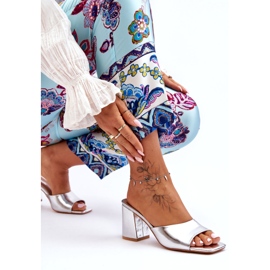 Silver eco-lebal eco-leather flip flops 5 Silver eco-lebal eco-leather flip flops 5