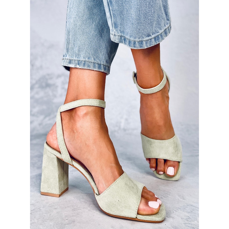 Loya Green heeled sandals 1