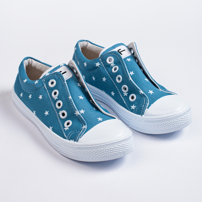 SHELOVET Slip-on sneakers for girls 3F stars blue 1