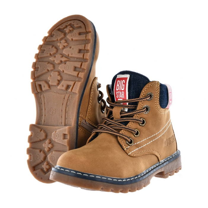 Boys' boots insulated camel Big Star KK374130 yellow 2