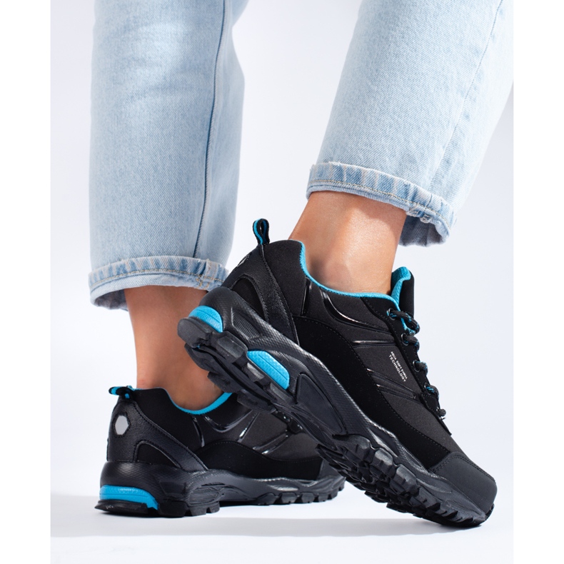 DK black and blue sports trekking shoes for women 2 DK black and blue sports trekking shoes for women 2