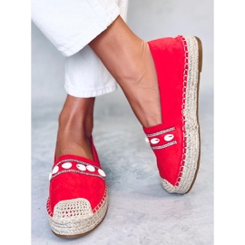 Ocean Orange shell espadrilles 1