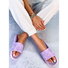 Lottner Purple rubber slides 2