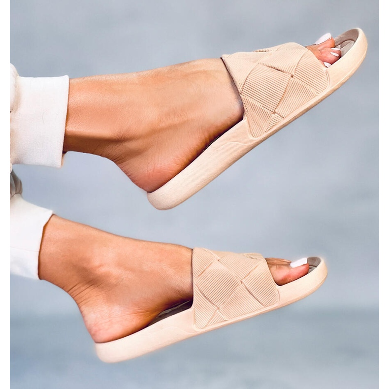 Lottner Khaki Rubber Slides beige 1