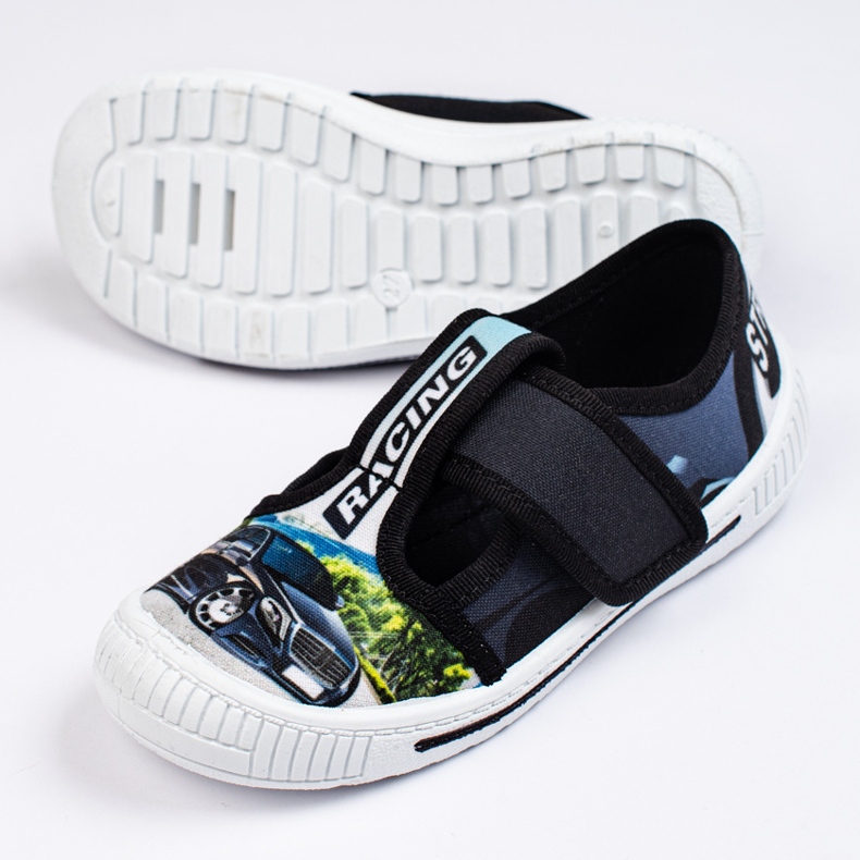 SHELOVET Children's slippers with a 3F car black 1