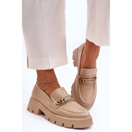 PS1 Classic Loafers On A Chunky Platform Beige Catch Me! 1