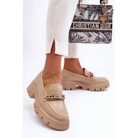 PS1 Classic Loafers On A Chunky Platform Beige Catch Me! 2