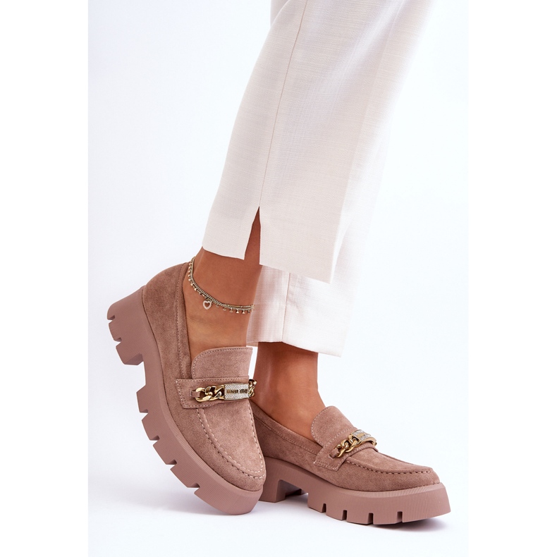 PS1 Classic Suede Loafers On Chunky Platform Brown Catch Me! 2