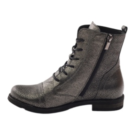Edeo Black metallic workery boots 2