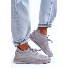 PG1 Women's Slip-on Textile Trainers Gray Zauna grey 1