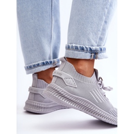 PG1 Women's Slip-on Textile Trainers Gray Zauna grey 2