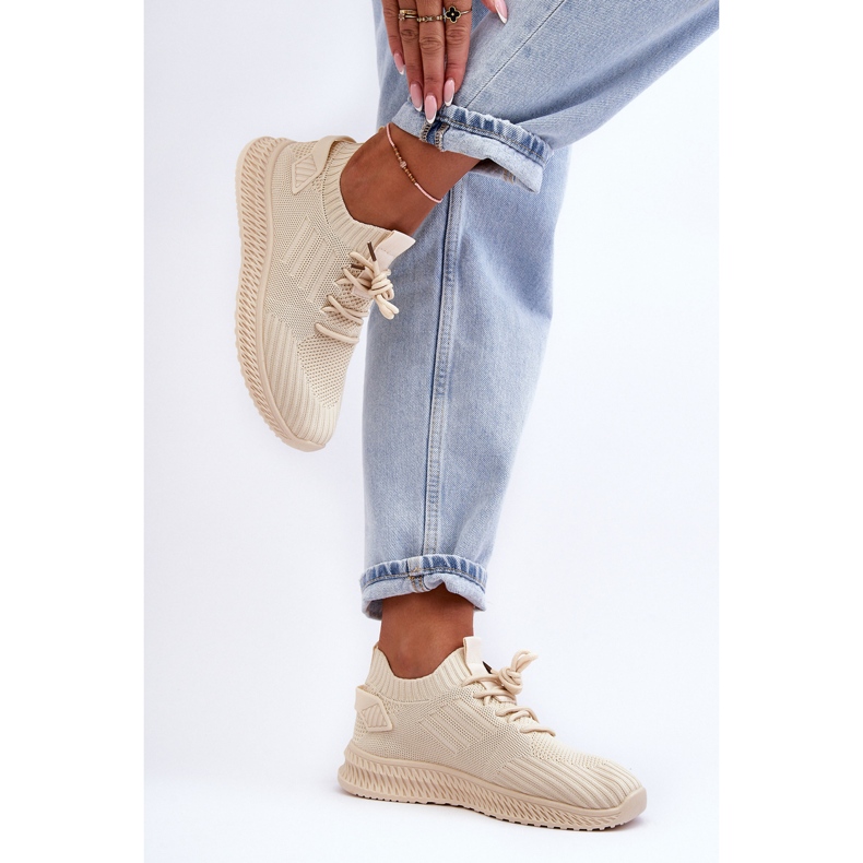 PG1 Women's Slip-On Textile Trainers Beige Zauna 1