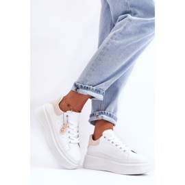PS1 Women's Sports Shoes On A Massive Platform White And Beige Mariell 2