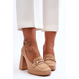 Fashionable Nude Rouse Leather Pumps beige 1 Fashionable Nude Rouse Leather Pumps beige 1