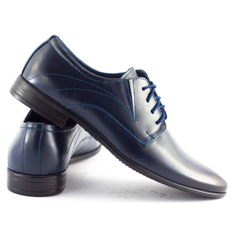 Olivier Men's leather shoes 256 navy blue 3 Olivier Men's leather shoes 256 navy blue 3