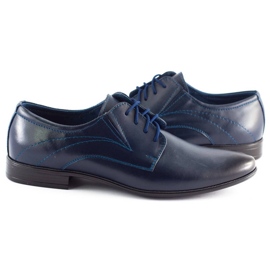 Olivier Men's leather shoes 256 navy blue 4