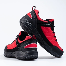 DK men's red trekking shoes black 6