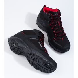 DK men's lace-up trekking shoes with a high upper black 1