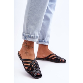 PS1 Women's Sandals With Stripes Black Doralia 1