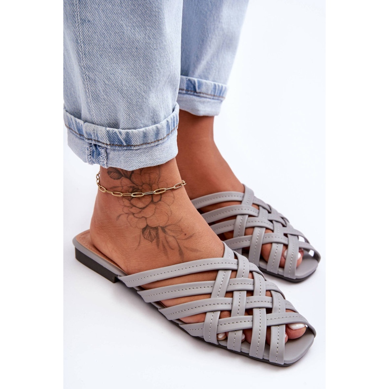 PS1 Women's Sandals With Stripes Gray Doralia grey 2