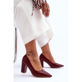 Classic Odessa Burgundy Heel Pumps red 1