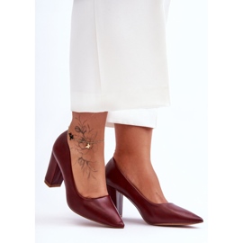 Classic Odessa Burgundy Heel Pumps red 2