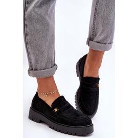 PS1 Suede Loafers With Black Esperta Decoration 2