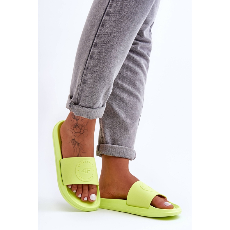 Women's Sport Slippers 4F 4FSS23FFLIF069-72S Lime green 1 Women's Sport Slippers 4F 4FSS23FFLIF069-72S Lime green 1
