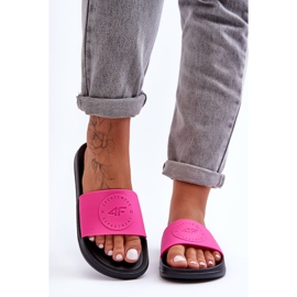 Women's Sport Slippers 4F 4FSS23FFLIF069-55S Pink-Black 2