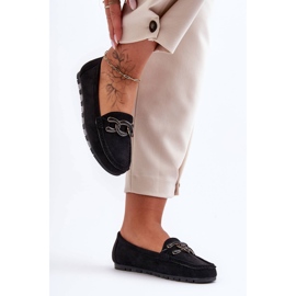 PG1 Women's Suede Flat Loafers Black Appia 1 PG1 Women's Suede Flat Loafers Black Appia 1