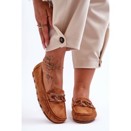 PG1 Women's Suede Flat Loafers Brown Appia 1