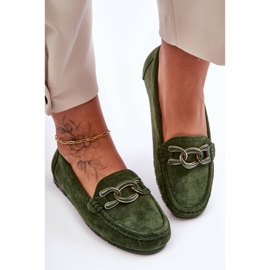 PG1 Women's Suede Flat Loafers Appia Green 2 PG1 Women's Suede Flat Loafers Appia Green 2
