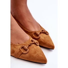 PG1 Suede Ballerinas With Brown Noldaia Decoration 2 PG1 Suede Ballerinas With Brown Noldaia Decoration 2