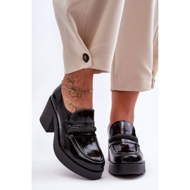 Lemar Leather Brogues On Heel With Black Gelanor Decoration 1 Lemar Leather Brogues On Heel With Black Gelanor Decoration 1
