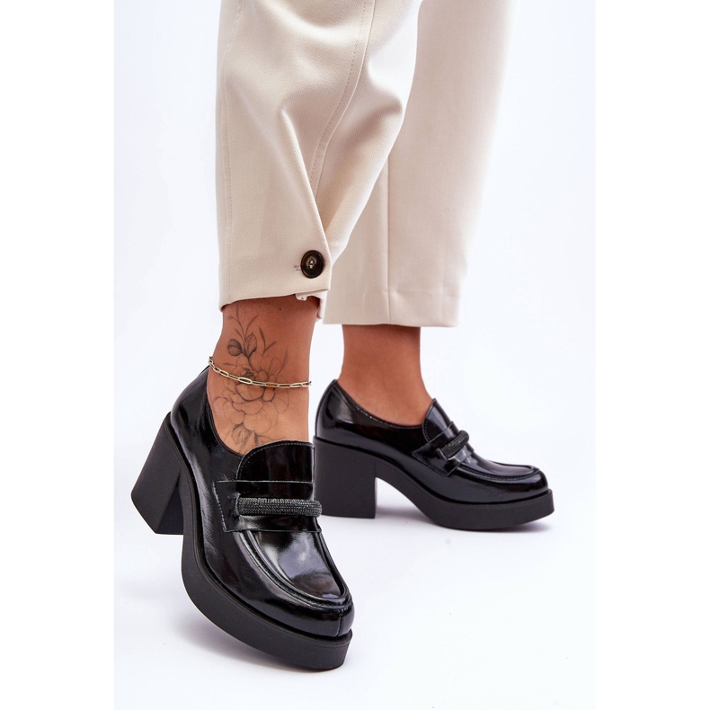 Lemar Leather Brogues On Heel With Black Gelanor Decoration 2 Lemar Leather Brogues On Heel With Black Gelanor Decoration 2