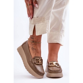 Lemar Leather Platform Loafers With Embellishments Dark Beige Desmond 1 Lemar Leather Platform Loafers With Embellishments Dark Beige Desmond 1