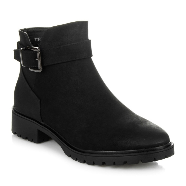 Vices New Collection Low boots with a buckle black 1