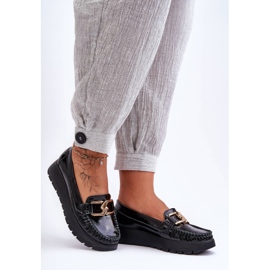 Lemar Black Desmond Leather Platform Loafers With Embellishment 2 Lemar Black Desmond Leather Platform Loafers With Embellishment 2