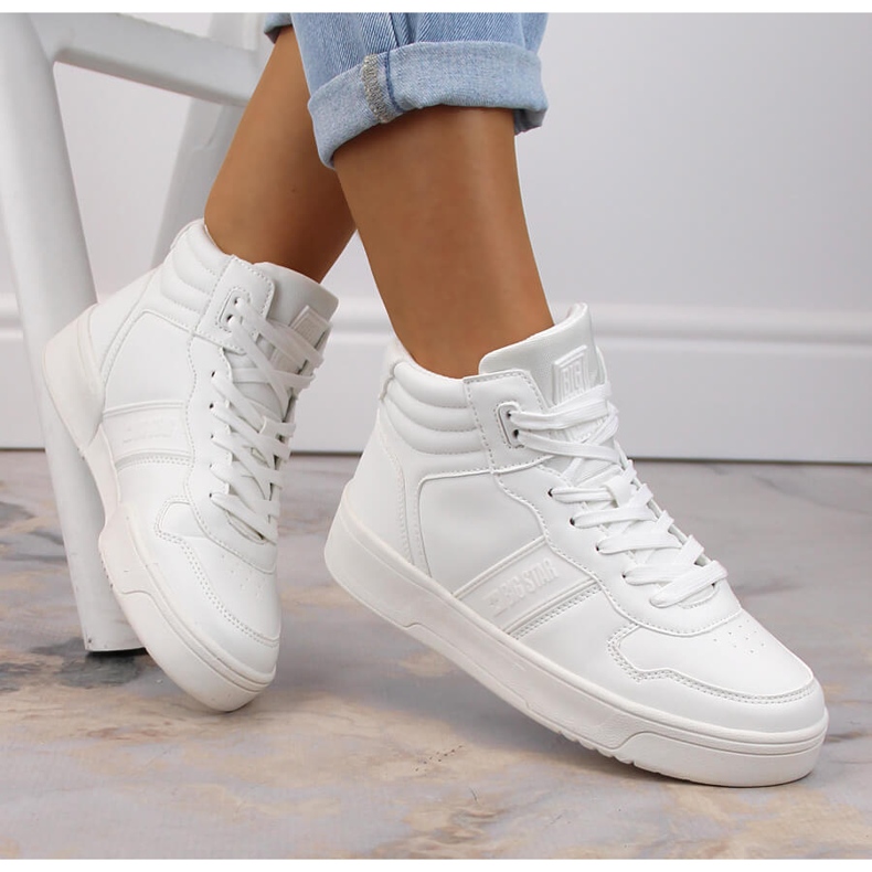 Sports shoes sneakers high ankle white Big Star KK274263 1