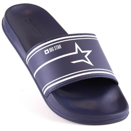 Big Star MM174314 navy blue men's sports slippers white 2