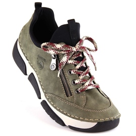 Comfortable Rieker shoes W RKR610 green 1