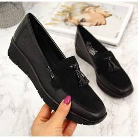 Rieker W RKR395 black wedge shoes 1