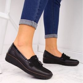 Rieker W RKR395 black wedge shoes 2