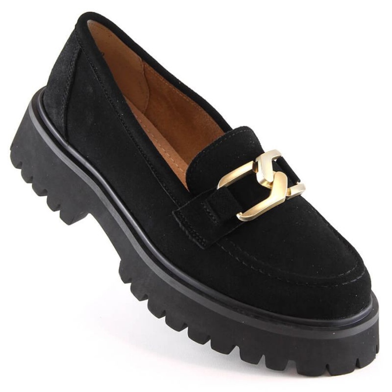 Filippo leather suede platform shoes W PAW459A black 1